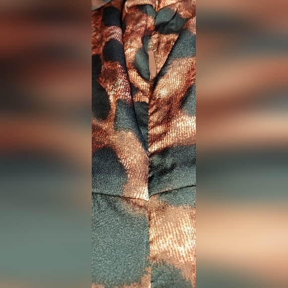 Fashion Nova Rust Combo Whole Lotta Class Leopard Satin Mini Dress NWT - Picture 4 of 7